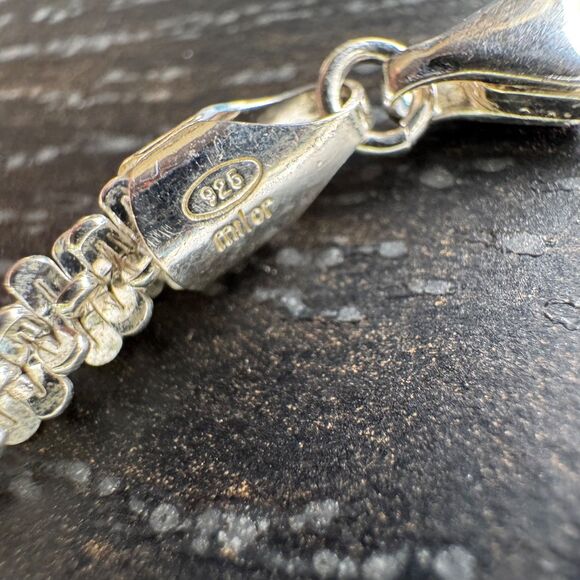 MILOR Sterling Silver Diamond Cut Margarita Chain 15" Necklace & 7" Bracelets - Picture 8 of 16